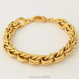 Link bransoletki moda 18k złoty kolor okrągły łańcuch Banglestrendy Bransoletka biżuteria kobiety za darmo szyping
