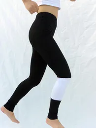Women's Leggings Women Black White High Waist Elastic Sport Pants Patchwork Printed Leggins Big Size Fitness Jeggings