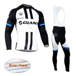 2019 NEW GIANT team Cycling Winter Thermal Fleece jersey bib pants set uomo maniche lunghe bici maglia roupa ciclismo lzfboss4352i