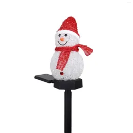 Outdoor Garden Decoration Landscape Light Solar Christmas Series Cartoon Snowman Ground Lamp Platform Creative LED Like-minded