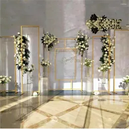 Party Decoration 5Pcs Wedding Arch Artificial Flowers Background Decor Ceremony Backdrop Frame Screen Ornaments For Outdoor Event Props