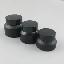 New Design 200 x 15G 30G 50G Frost Cream Glass Jar With Black Lids white Seal Container Cosmetic Packaging, 15ml Potgood Xnbih