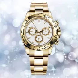 Relógio de alta qualidade Relógios masculinos Designer mecânico automático montre de luxe 40 mm fivela dobrável Anel de cerâmica Anel de diamante Mostrador de ouro Relógios à prova d'água dhgate