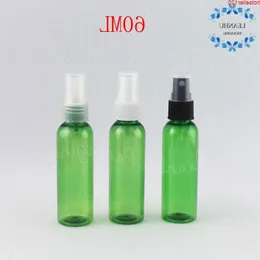 Püskürtme pompalı 60ml yeşil plastik şişe, 60cc makyaj alt şişe toner / kozmetik su ambalajı (50 pc / lot) yüksek quatiy cqflr