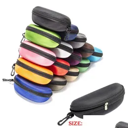 Packing Boxes Sunglass Protection Box Oxford Cloth Black Color Zipped Glasses Case Optional 8 Colors Drop Delivery Office School Bus Dhhfs