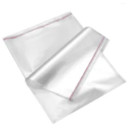 Present Wrap OMZ 100st 30 x 40 cm Clear Plastic Påsar Grip Peel och tätar starkt förpackning självlim för bageri tvålkaka