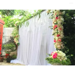 Party Decoration 2x2M White Ice Silk Panel Backdrop Curtain Stage Background Po Booth Decorations