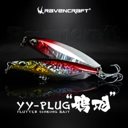 Iscas Ravencraft YY-PLUG Pencil Fishing Lure 8g10g15g18g Flutter Sinking Bait Mar Água Doce Wobbler Para Truta Pike Bass Stickbait 230619