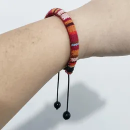 Charm Bracelets Women's Retro Literary Personality Beach Style Colorful Fabric Rope Adjustable Bracelet Bohemian Woven