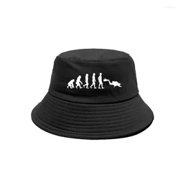 Berets Evolution Dive Bucket Hats Cool Outdoor Summer Fisherman Sunshade Caps MZ-222