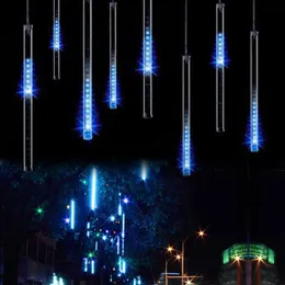 Mehrfarbige 30 cm Meteorschauer-Regenröhren, Saiten, AC100-240 V, LED-Weihnachtsbeleuchtung, Hochzeit, Party, Garten, Weihnachten, Lichterkette im Freien, 340 m