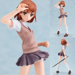 Figury zabawek indeks Majutsu Toaru Kagaku Railgun School School Misaka Misaka Mikoto Anime Action Figure Pvc Model Kids Prezent 240308