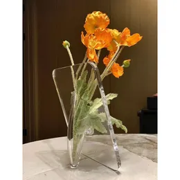 Vasi Vaso di fiori in acrilico trasparente Vaso in acrilico trasparente Decorazione domestica nordica Vaso Camera Giardino Soggiorno Decorazione scrivania Vaso per piante 230617