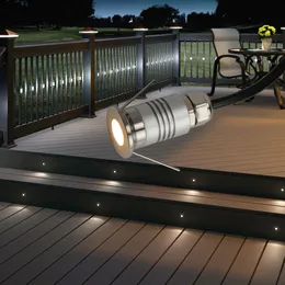 12V 1W Mini Recessed LED Outdoor Garden deck step stairs floor Spot Light Laminate flooring Lamp Terrace lighting IP65 Spotlight W272G