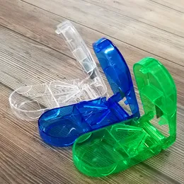 Mini Portable Pill Cutter och splitter med rostfritt stålblad för snittpiller, vitaminer, surfplattor