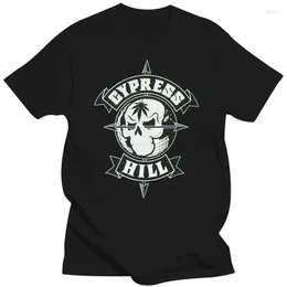 Camisetas masculinas Cypress Hill Classic Skull Globe Logo Green Shirt Merch Custom Printed Tee