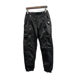 2023 Yüksek kaliteli moda pileli fonksiyonel metal naylon pantolonlar erkek hafif tulumlar pj031