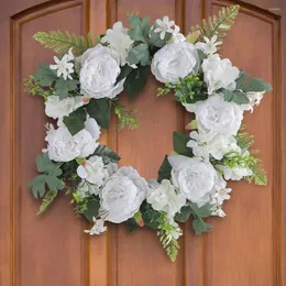 Dekorativa blommor Stor kransprydnad Plast Floral Garland Artificial Flower Luftless Fine Workmanship Scene Layout