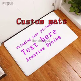 40x60cm Custom mat anti-slip carpet printed your design picture photo Flannel Floor customized Carpet for Bath Door Living Room L230619