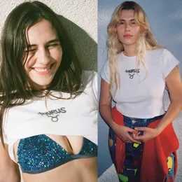 Kvinnors t-shirt designer vår och sommar nya nordamerikanska nischmärke tolv konstellationer digitala tryck stretch tyg kvinnors korta kortärmade