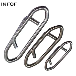 Fishing Hooks INFOF 200-pieces Swivel Fishing Quick Clip Snap SML Stainless Steel Swivel Hook Fishing Connector Saltwater Terminal Tackle 230619