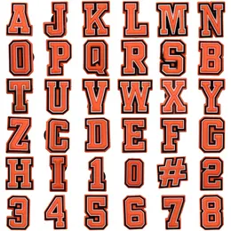 Shoe Parts Accessories Orange Letters Charms For Jibbitz Bubble Slides Sandals Numbers Pvc Decorations Christmas Birthday Gift Party Otme7