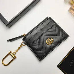 Designer Bag Womens Card Holders Small Coin Pocket Luxury äkta läderplånbok Guldbokstäver G Väskor för män Fashion Keychain MAR 5 Färger