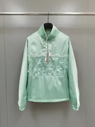 Luxury designer hoodie fashion pocket stitching design half zipper hoodie US size handsome mens green casual hoodie