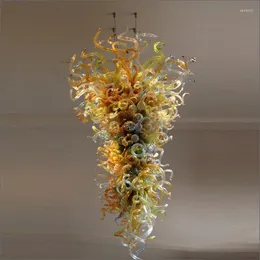 Lampadari Scala ad aria libera Lampada a sospensione Lampadario Chihuly soffiato a mano in vetro di Murano