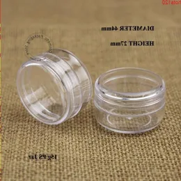 Großhandel 100 teile/los 15g Kunststoff PS Creme Jar Frauen Kosmetik Topf 15ml Leere Lidschatten Schraubdeckel Probe glas Kleine Display Casehood menge Tfjml