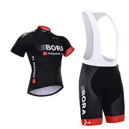 2015 Bora - Argon 18 Pro Team Black Red B09 Kolarstwo z krótkim rękawem Jersey Summer Cycling Wear Shorts 3D Gel Pad Set Sizexs -4x226k