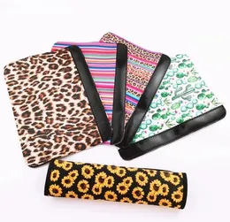 Capa de cinto de segurança de carro de neoprene Mangas de cinto de segurança Girassol Leopard Cactus Cinto de segurança de carro Almofada de proteção Almofada de ombro Almofada de cinto