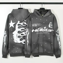 Herrenjacken Herrenjacken Hellstar Hoodie High Street Retro Do Old HELLSTAR Druckqualität Männer Frauen Paar Hoodies Sweatshirt 230619