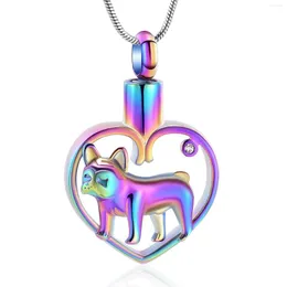 Pendant Necklaces Personalized Stainless Steel Customize Pet Name Heart Necklace Dog Shape Birthday Gift Keepsake Memory Jewelry