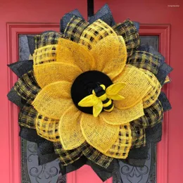 Dekorativa blommor påskbin solros kransfestival ornament handgjorda konstgjorda blomma girland hemvägg dörr hängande hängen fest