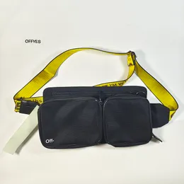 Amarelo Industrial Strap Designer Messenger Bag Cross Body Bolsa Peito Hype Street Travel Belt Bag Preto Outdoor Fanny Pack Hip Bag Bolsas removíveis