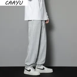 Мужские брюки Caayu Casual Sports Осень Свободный серый мешковатый беггер Hombre Fashion вязаные баскетбольные спортивные штаны 230619