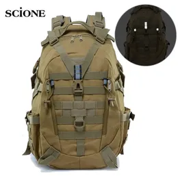 Outdoor Bags 40L Camping Backpack Military Bag Men Travel Tactical Army Molle Climbing Rucksack Hiking Reflective XA714A 230617