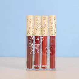 LIGH GLISS Cute Velvet Glaze 4 szt. Matowe długotrwałe usta makijaż no rozmazany atrament Laj Labiles Lipstick Lipgloss