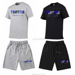 Дизайнерская модная одежда Мужские спортивные костюмы Tees футболки Шорты Шорты летние футболки набор Set Trapstar Письмо с печено
