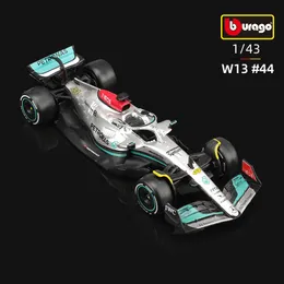 Diecast Model Car Bbrago 1 43 AMG Team W13 #44 Lewis Alloy Luxury автомобиль Diecast Car Formula One Model Toy Gift 230617