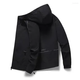 Jaquetas masculinas gogagi 2023 para homens casacos primavera e outono moda trabalho jaqueta masculina casual com capuz roupas superiores grandes