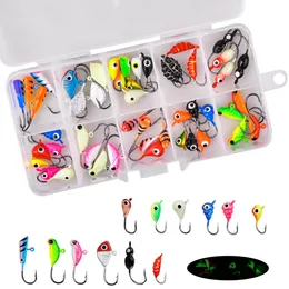 Baits Lures 36607284Pcs Winter Ice Fishing Hook Glow Ice Jig Bait 1.2-2.6g Jigging Fishing Lure Ice Jigs per Crappie Panfish Fishing Gear 230619