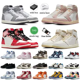 With Box Jumpman 1 Basketball Shoes Women Mens Washed Heritage 1s Pink Next Chapter Spiders Verse High OG Craft Sail Lost Found Trainers Low Reverse Mocha Sneakers