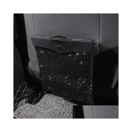 Other Interior Accessories Bling Car Garbage Bag Waterproof Magnetic Adsorption Trash Can Back Seat Hanging Storage Pocket Leakproof Dhrmi