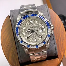 Diamond Watch Orologi meccanici automatici da uomo Cassa da 40 mm con diamanti Zaffiro luminoso Orologi da polso da donna Acciaio inossidabile 904L impermeabile Montre de Luxe