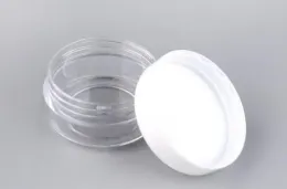 Pojemniki na balsam do ust 3G/3 ml przezroczyste okrągłe słoiki z garnka z czarnymi czystych białej pokrywki śrubowej i małą małą butelką 3G prosta