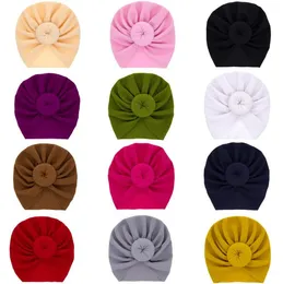 Bebek Saç Aksesuarları Bebek yürümeye başlayan çocuk Beanie Cap Kids Rose Bowknot Yumuşak Pamuk Türban Şapka Kapaklar Çocuk Headdress Aksesuarları Noel Doğum Günü Hediyesi