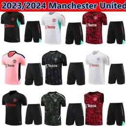 2023-2024 Дети Манчестер Санчо Джерси, футбольный спортивный костюм Uniteds 23/24 F. de Jong Ronaldo Chandal Training Fernandes Rashford Utd.