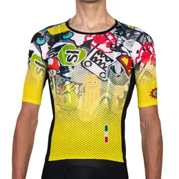 Cykeltröja sätter Pissei Jersey tshirt bas lätt och andas nät cykling skjorta sommarcykel maillot utomhus som kör 230619